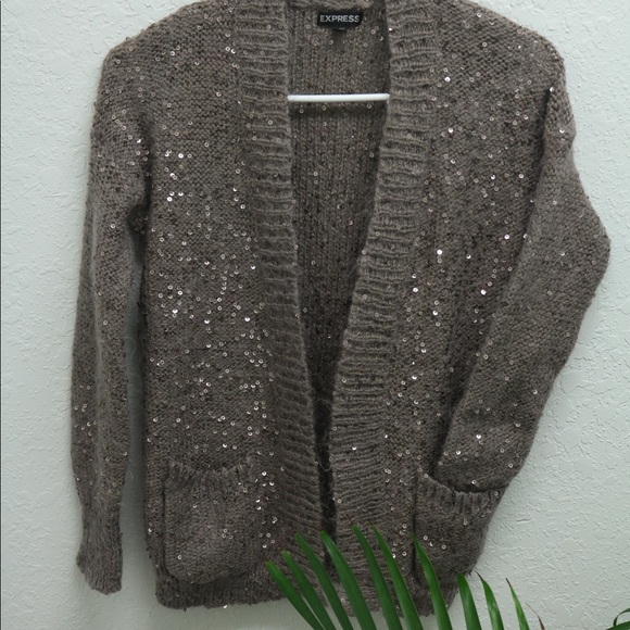Brown Sparkly Cardigan from Express - Picture 3 of 4